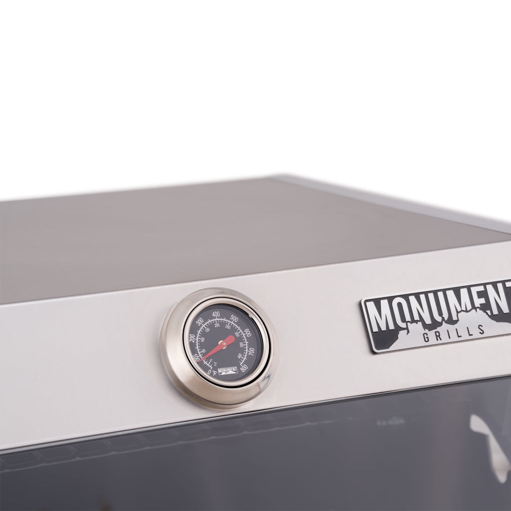 Monument Grills Mesa 2-Burner Propane Gas Grill, Foldable Sides, Swivel Casters, Stainless Steel, LED Controls Gas Grills