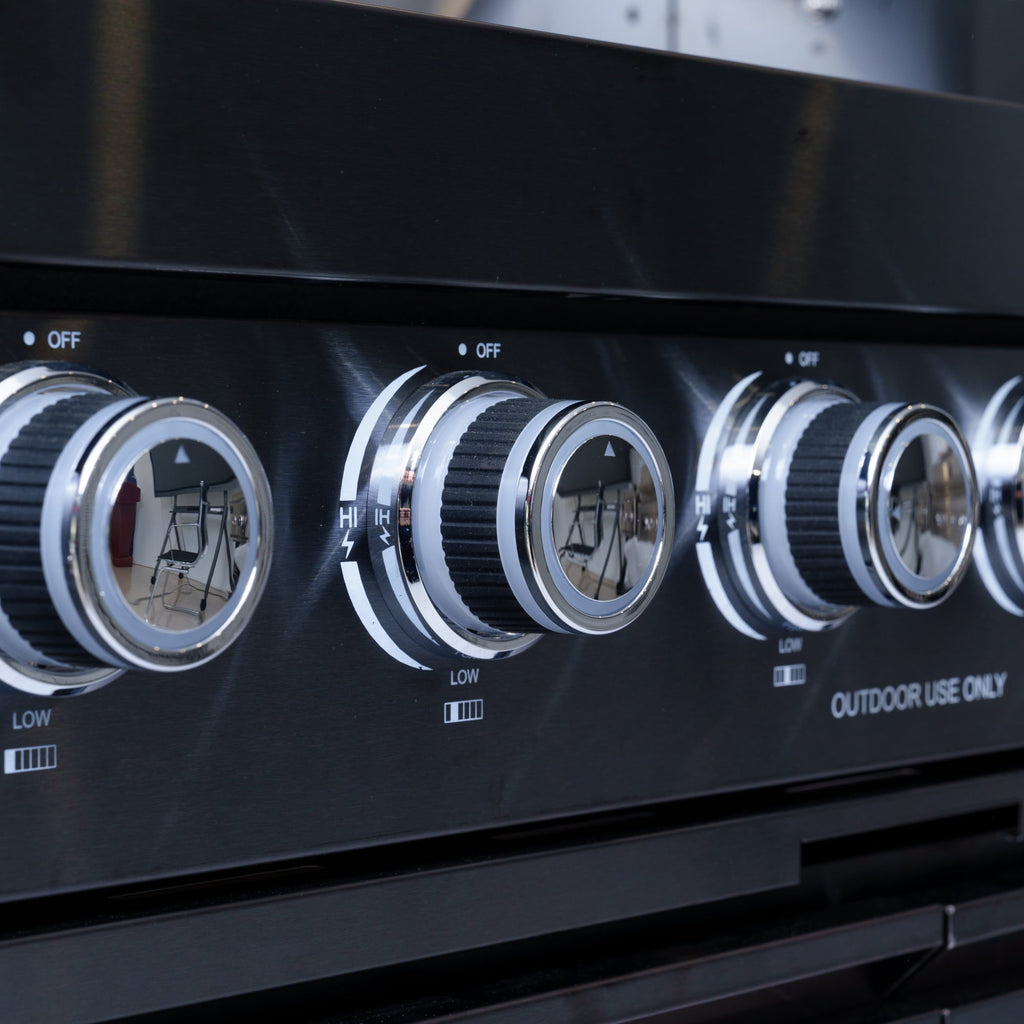 Black galaxy granite countertops, 43-inch island gas grill, Six Burners Grill 85000BUT (LTL carry） Navratil