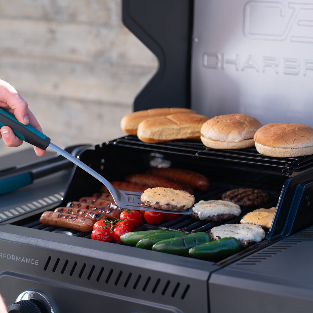 Charbroil Performance Series? FlavorMax? 2 Burner Gas Grill Cabinet with Foldable Side Shelves, Stainless Steel Charbroil