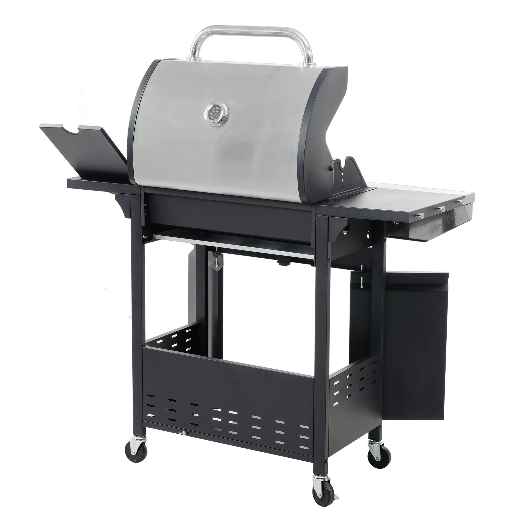 Miniyam 4-Burner Propane Gas Grill, 46,500 BTU Outdoor BBQ Grill with Side Burner, Stainless Steel My Store