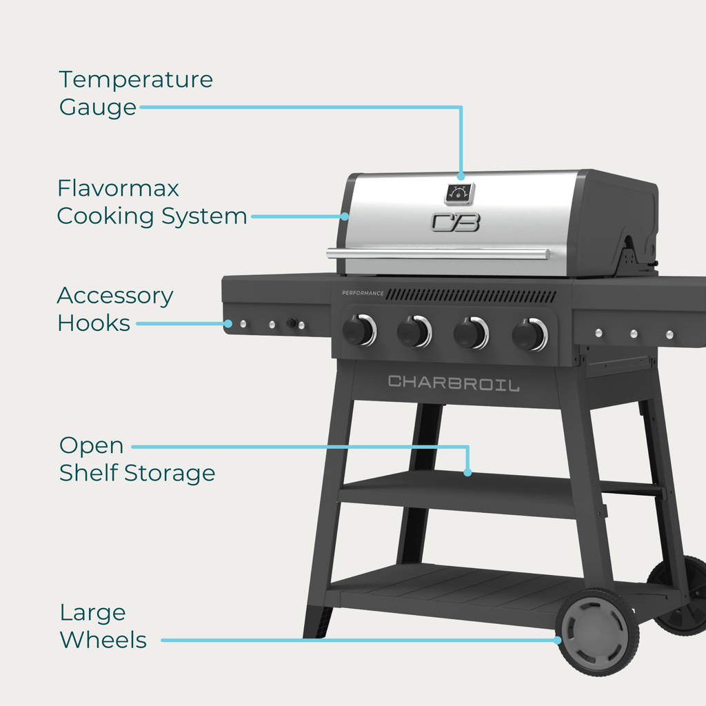 Charbroil Performance Series? FlavorMax? 4-Burner Cart Gas Grill Charbroil