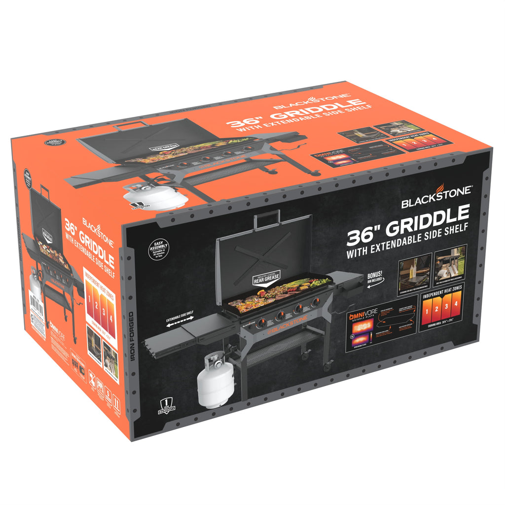 Blackstone Iron Forged 4 Burner Liquid Propane Outdoor Griddle with Hood Black Blackstone