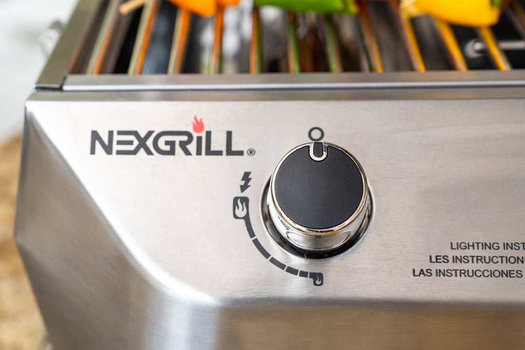 Nexgrill Stainless Steel 2-Burner Portable Gas Grill with Locking Lid, Folding Legs, 20,000 BTUs, 251 SQ In Cooking Space, Tabletop Grill for Camping, Outdoor Cooking, Patios, and More - 820-0007GE Nexgrill