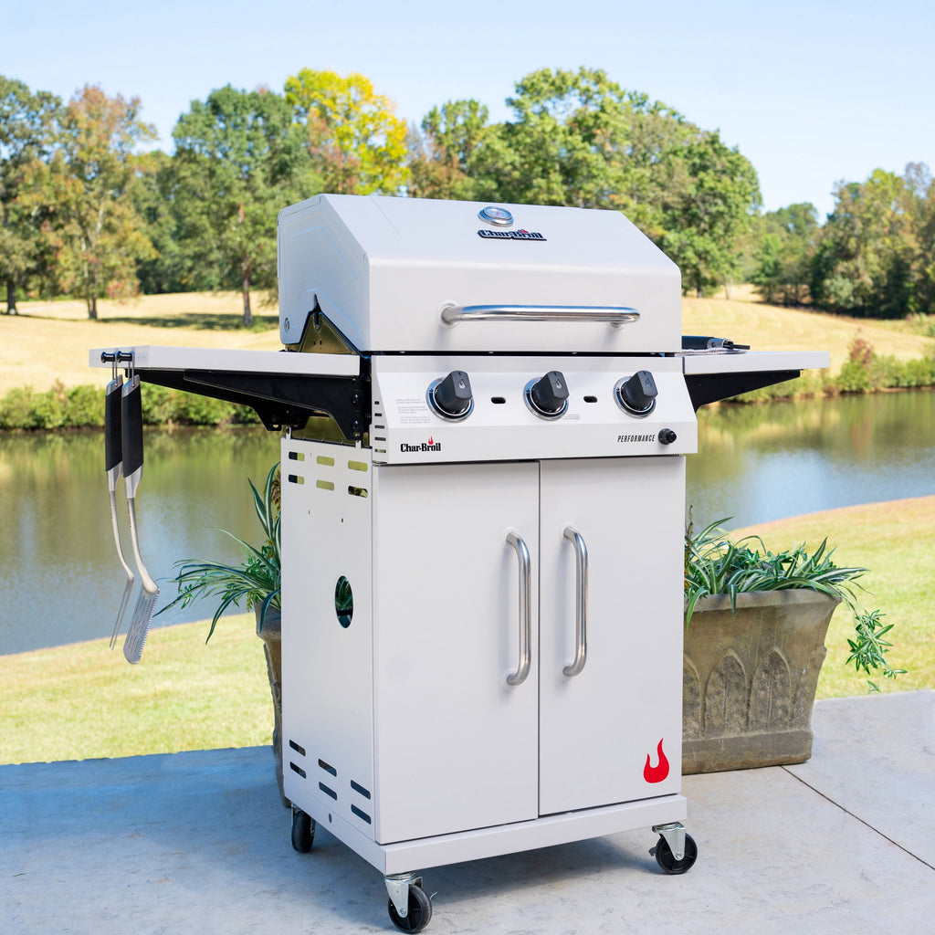 Charbroil? Performance Series? 3-Burner Cabinet Gas Grill, 375 sq in, Clay Charbroil