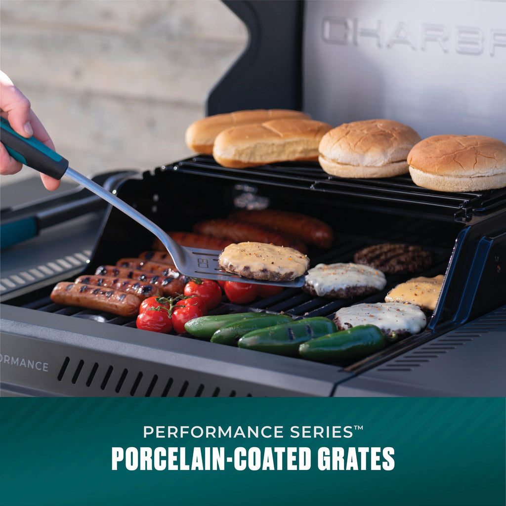 Charbroil Gas Grill, Performance Series FlavorMax 4 Burner Grill with Side Burner, Black Charbroil