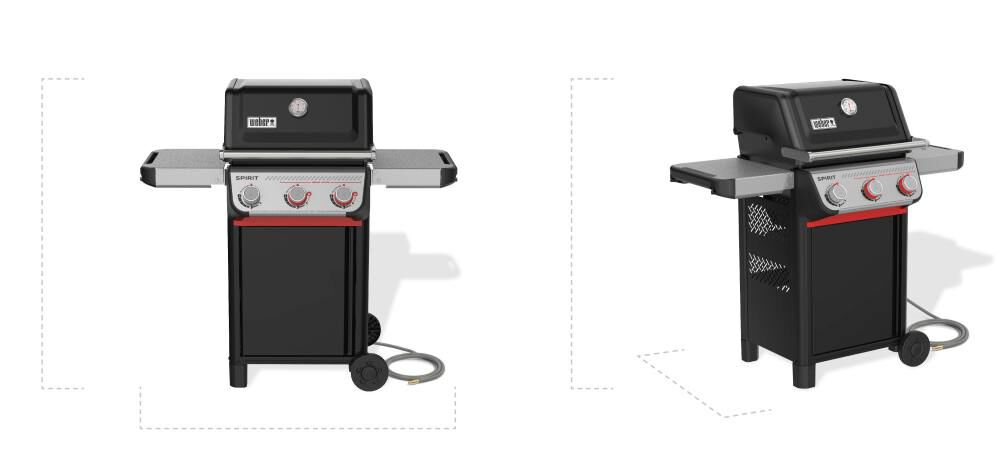 Weber Spirit Gas Grill, E-325 3 Burner Natural Gas Grill with Wheels, Black Weber