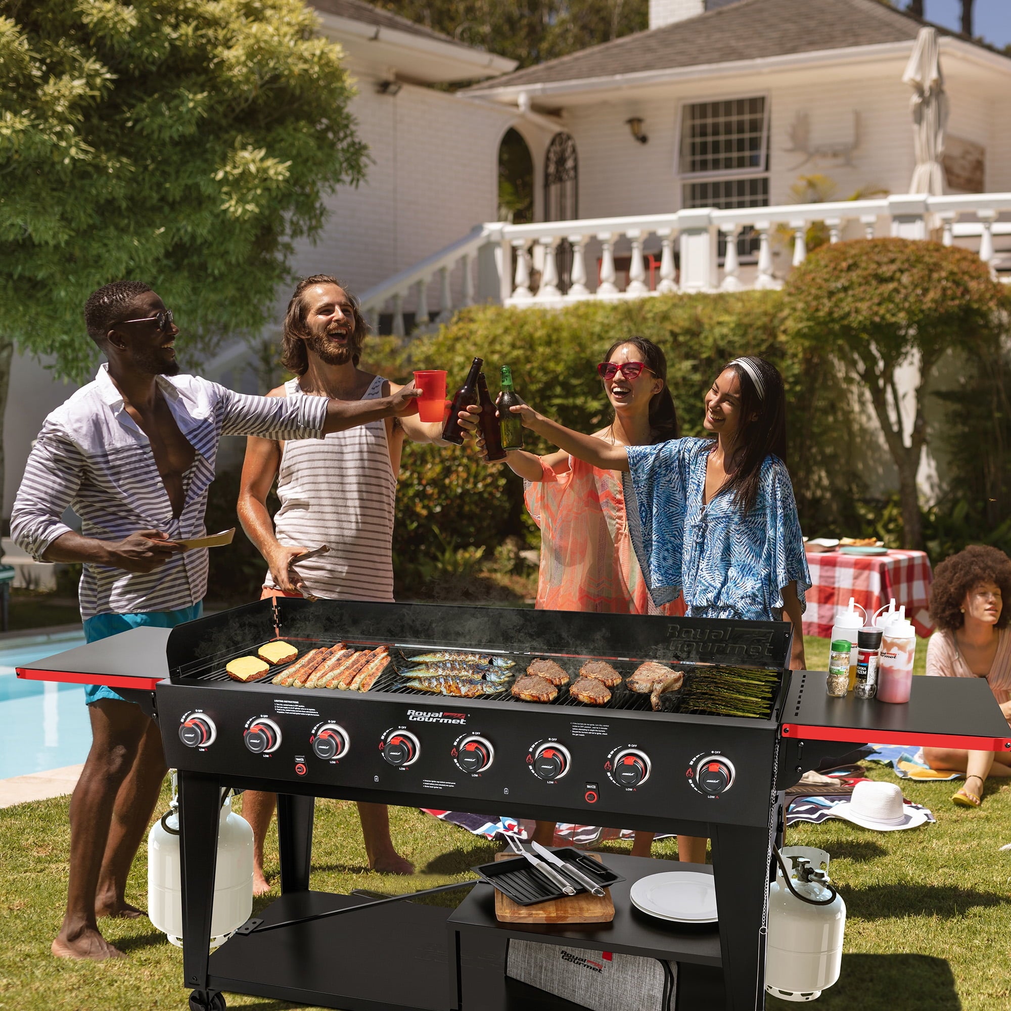 Royal Gourmet 8-Burner GB8003 Large Event Gas Grill, 104,000 BTU Royal Gourmet