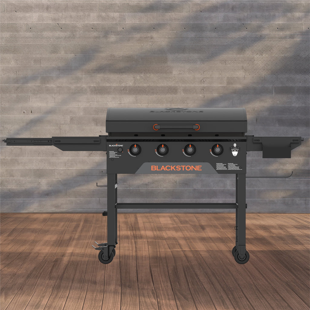 Blackstone 36 Original Omnivore Griddle with X-Braced Hood, Extendable Side Shelves and BAR System Gas Grills