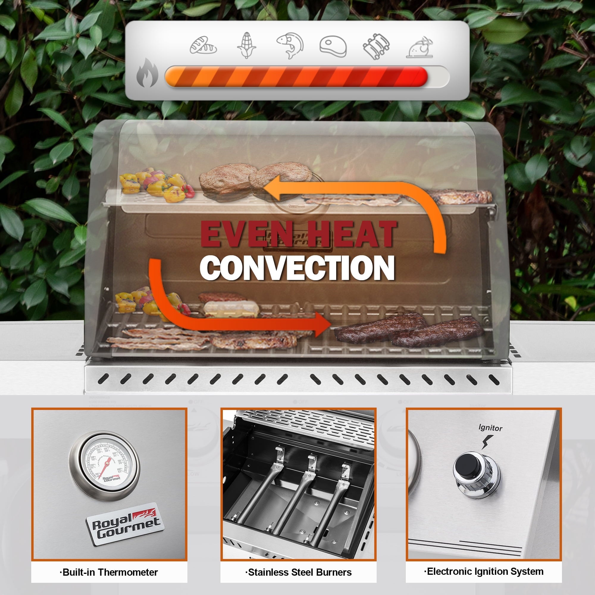 Royal Gourmet GG3001S 3-Burner Propane Gas Grill Royal Gourmet