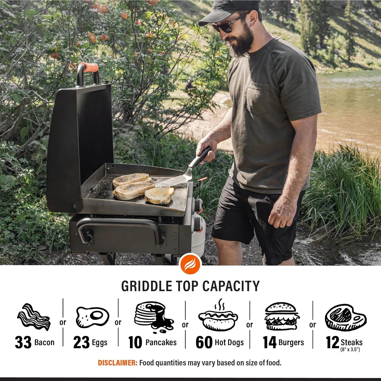 Blackstone On the Go 2-Burner 22 Scissor Cart Griddle with Hood Blackstone