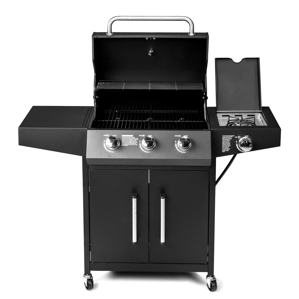 GoDecor Outdoor BBQ Propane Gas Grill for Barbecue Cooking 3 Burners with Side Burner,Patio Picnic Backyard, Outdoor Party,46000BTU GoDecor