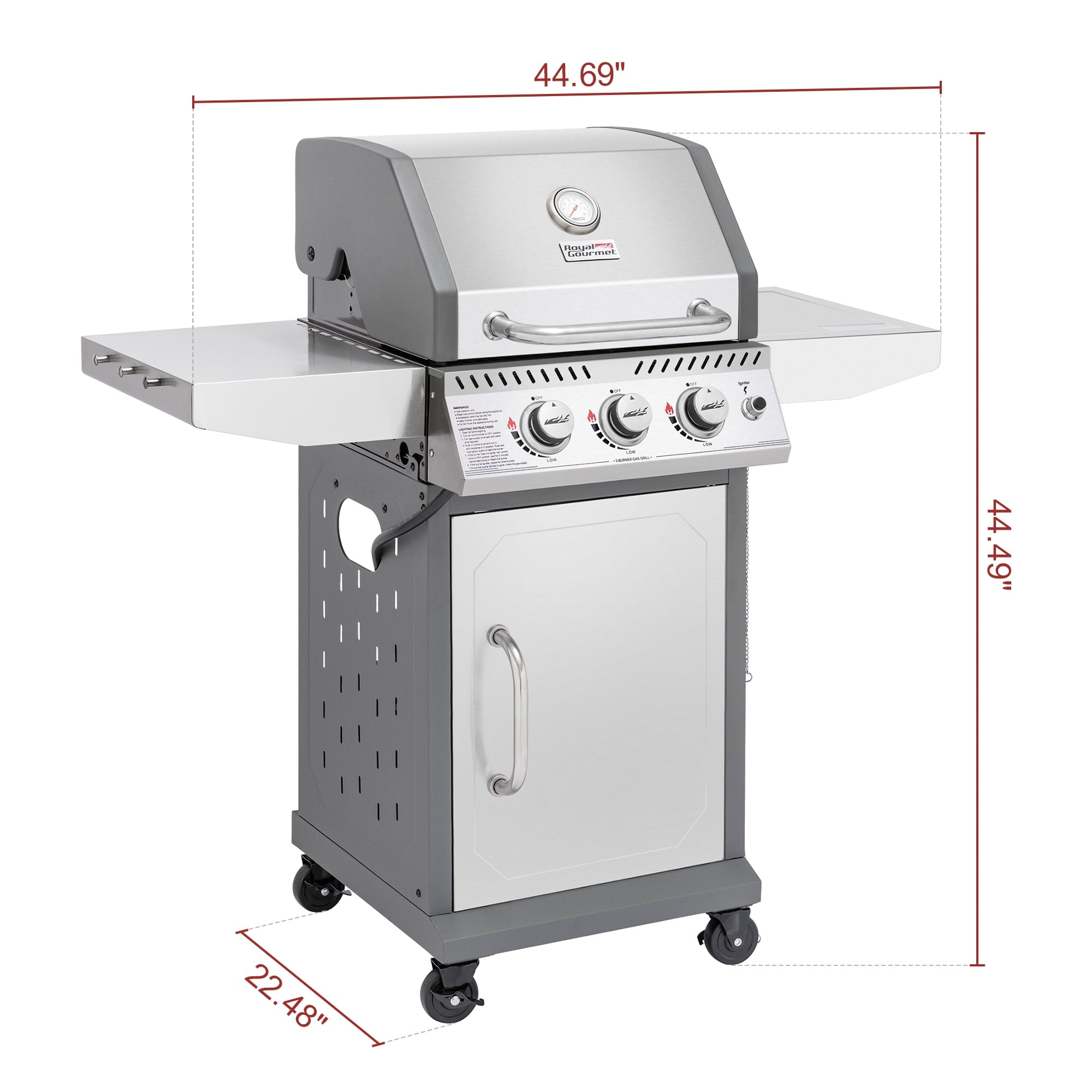 Royal Gourmet GG3001S 3-Burner Propane Gas Grill Royal Gourmet