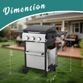 3-Burner Flattop Propane Gas Grill with Folding Side Table - 36,900 BTU Outdoor BBQ Grill with Wire Enamel Cooking Grid & Stainless Steel Griddle Combo for Backyard Nice Coker