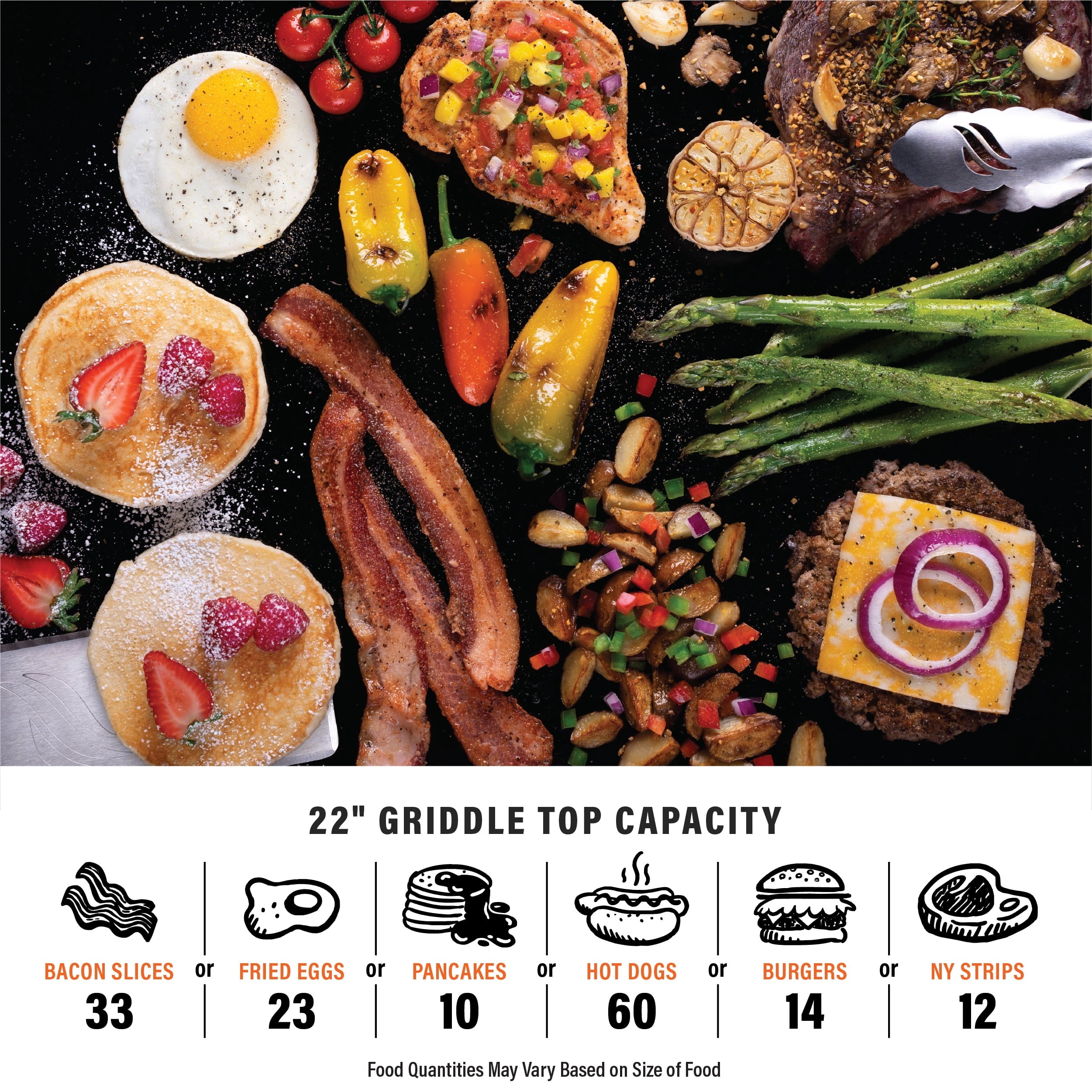 Blackstone Adventure Ready Outdoor Griddle, 22 Inch 2-Burner Flat Top Grill with Cover, Black Blackstone
