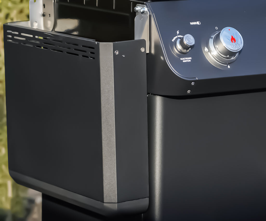 Mesa 2-Burner Propane Gas Grill in Black with Clear View Lid , LED Controls, and Grill Cover Monument Grills